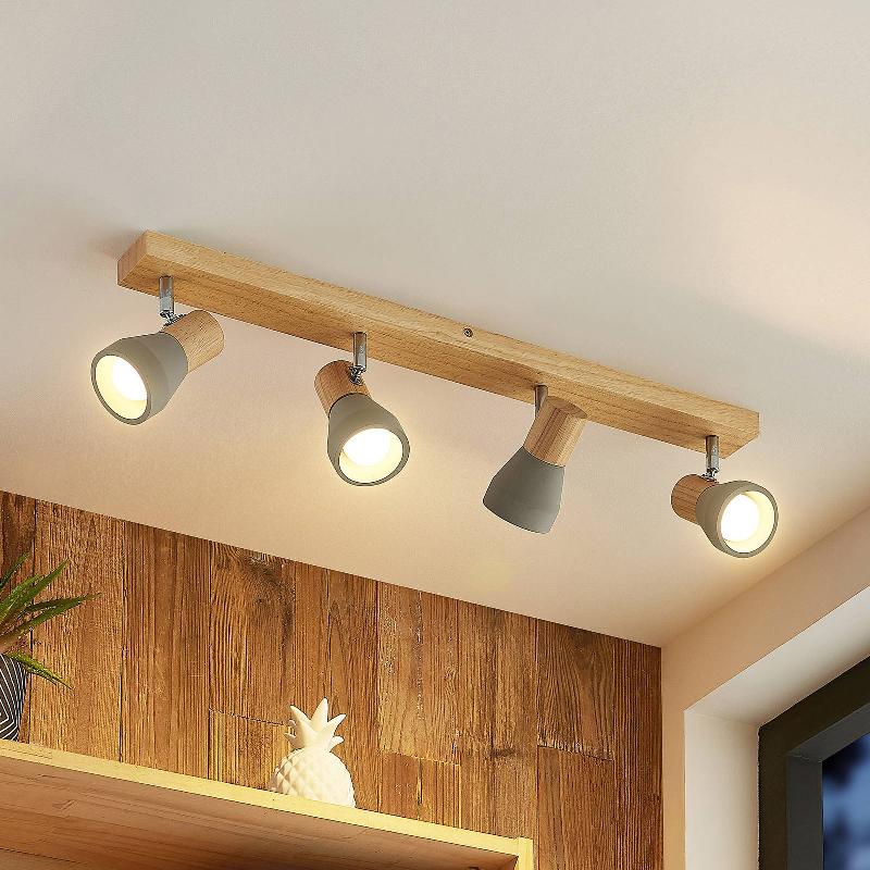 ELC ELETTA SPOT POUR PLAFOND, BÉTON, À 4 LAMPES