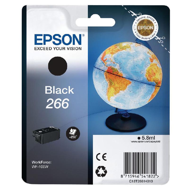 EPSON 266 - 6 ML - NOIR - ORIGINALE - CARTOUCHE D'ENCRE - POUR WORKFORCE WF-100W