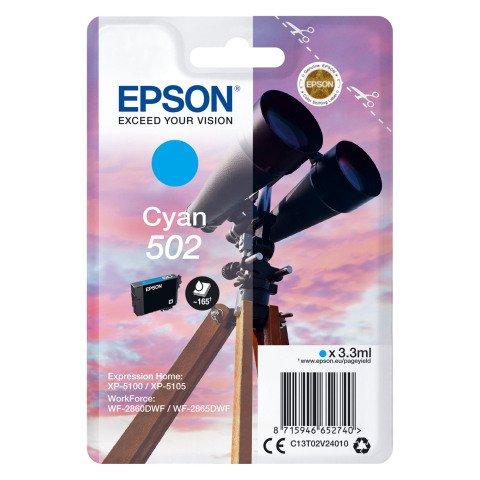 EPSON 502 CARTOUCHE CYAN POUR IMPRIMANTE JET D'ENCRE - CARTOUCHE AUTHENTIQUE