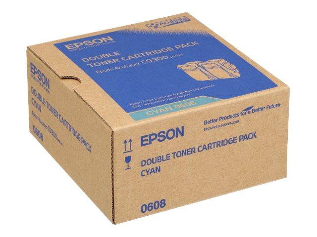 EPSON PACK 2 TONERS CYAN (2 X 7 500 P) - TONER AUTHENTIQUE