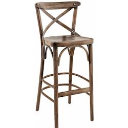 France Mobilier CHR Tabouret de bar Manon bst hôtel restaurant 43 x 40 x 108cm French patina - 3760326520510_0