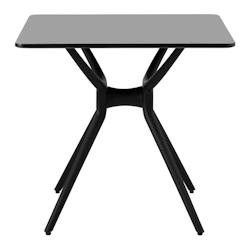 Helloshop26 - Petite table de salle à manger salon carrée avec plateau 80 x 80 cm noir 14_0004499 - 3000205171533_0