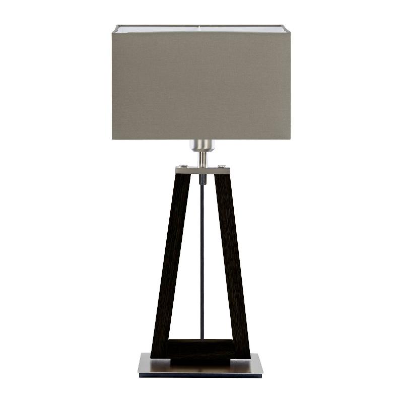HERZBLUT BI BOB LAMPE À POSER, CHÊNE CENDRÉ CHARBON/TAUPE