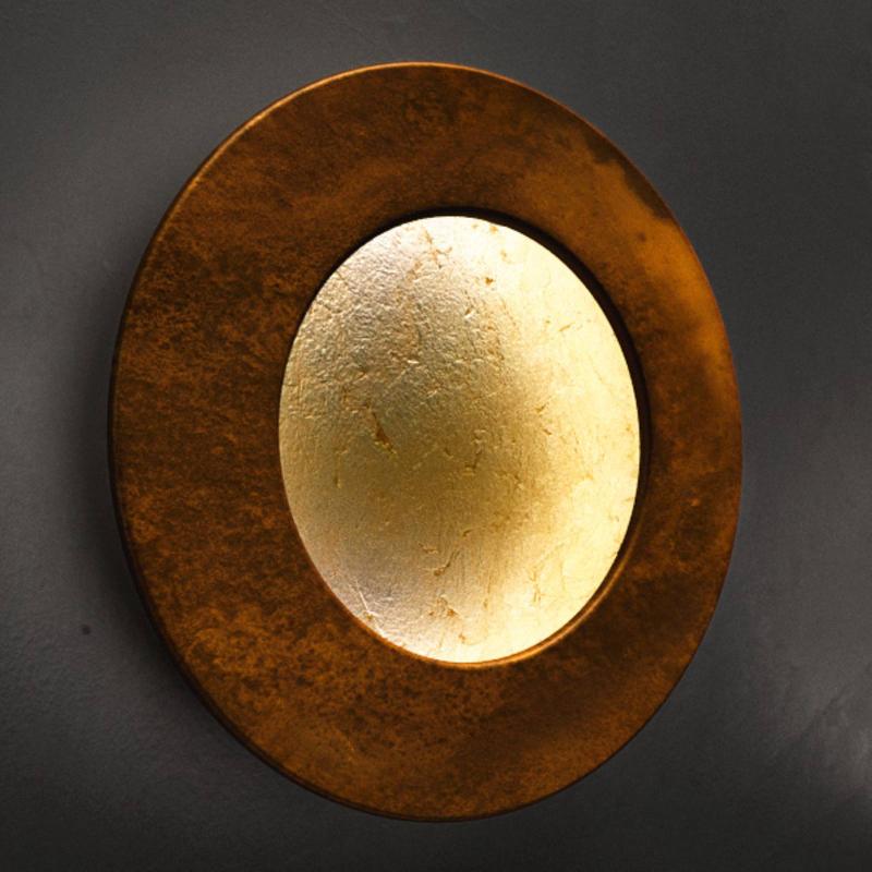 ICONE VERA APPLIQUE MURALE LED 930 Ø31CM OR/ROUILLE