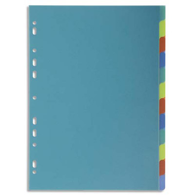 INTERCALAIRES EN POLYPROPYLENE EXACOMPTA FOREVER - FORMAT A4 - COLORIS ASSORTIS - 12 POSITIONS