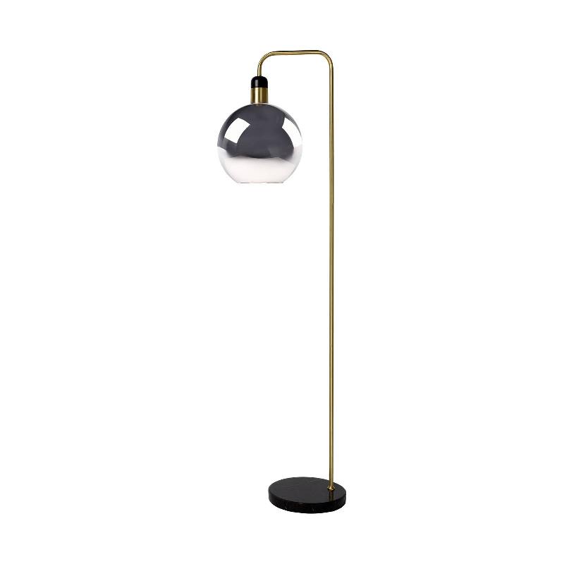 LUCIDE LAMPE SUR PIED JULIUS AVEC PIED EN MARBRE, NOIR/OR