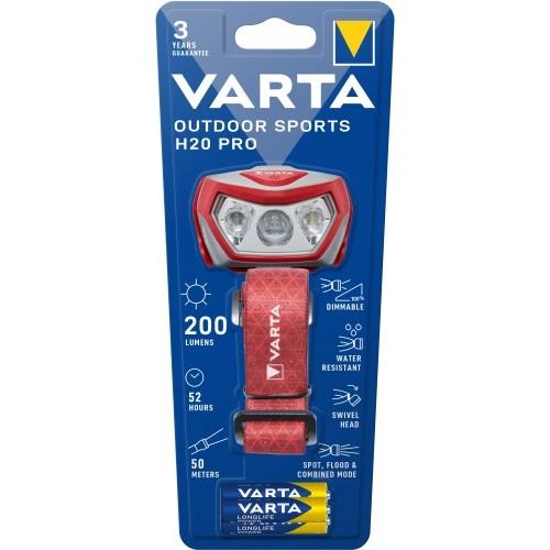 LAMPE FRONTALE GRADABLE OUTDOOR SPORTS H20 PRO VARTA