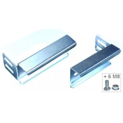 Liaisons rail / barre écartement coulissantes - Spadone - acier galvanisé, 54x120mm, vendues par paire_0