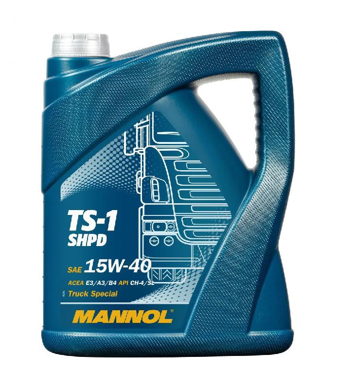 MANNOL - Huile moteur TS-1 SHPD - 15W40 - 5L - MN7101-5 - Graisse minérale - API CH-4, ACEA E3_0