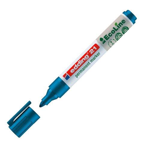 MARQUEUR PERMANENT RECHARGEABLE EDDING E21 POINTE OGIVE 1,5 MM BLEU