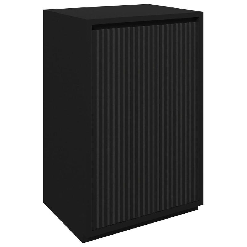 Meuble Vertigo T01 1 porte MDF noir et noir - 60x47x93cm_0