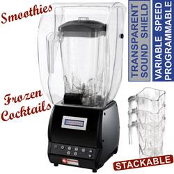 Mixer professionnel avec cloche verre carré 2 lit variateur vitesse programmable barmix/cp-p_0