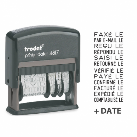 Tampons de bureau - Multiformule généraliste 4817 A avec date - 12 formules différentes_0