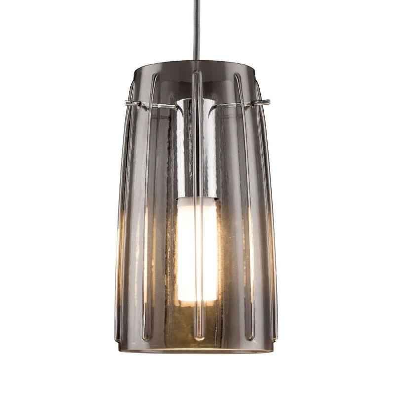 PAULMANN ABAT-JOUR DRIO, GRIS FUMÉ, Ø 15,2 CM, VERRE