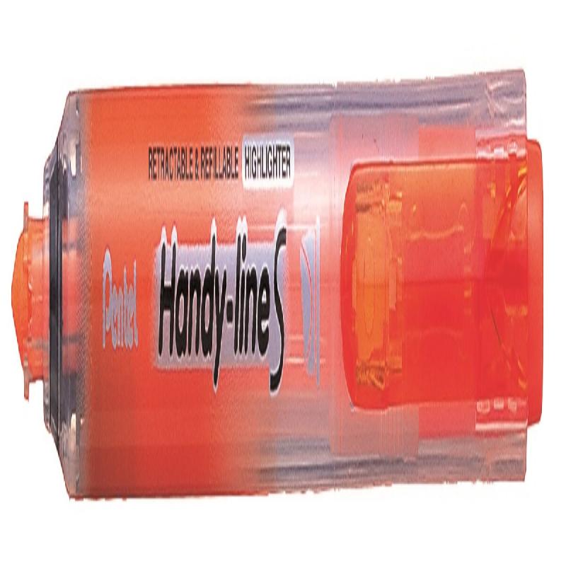 Pentel Surligneur rétractable Handy-line S, pointe de 4 mm, encre orange fluo - orange plastique SXS15-FO_0
