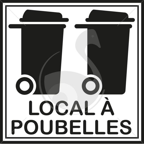 Pictogramme Local poubelles (Q1024). Signalisation Porte 150 x 150