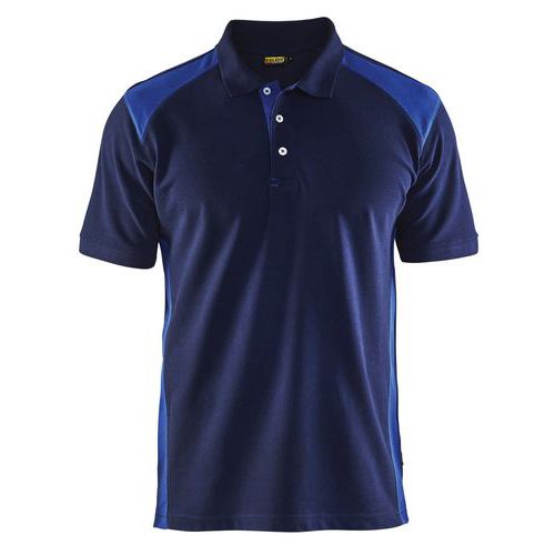 POLO PIQUÉ MARINE/BLEU ROI TAILLE XXXL - BLAKLADER