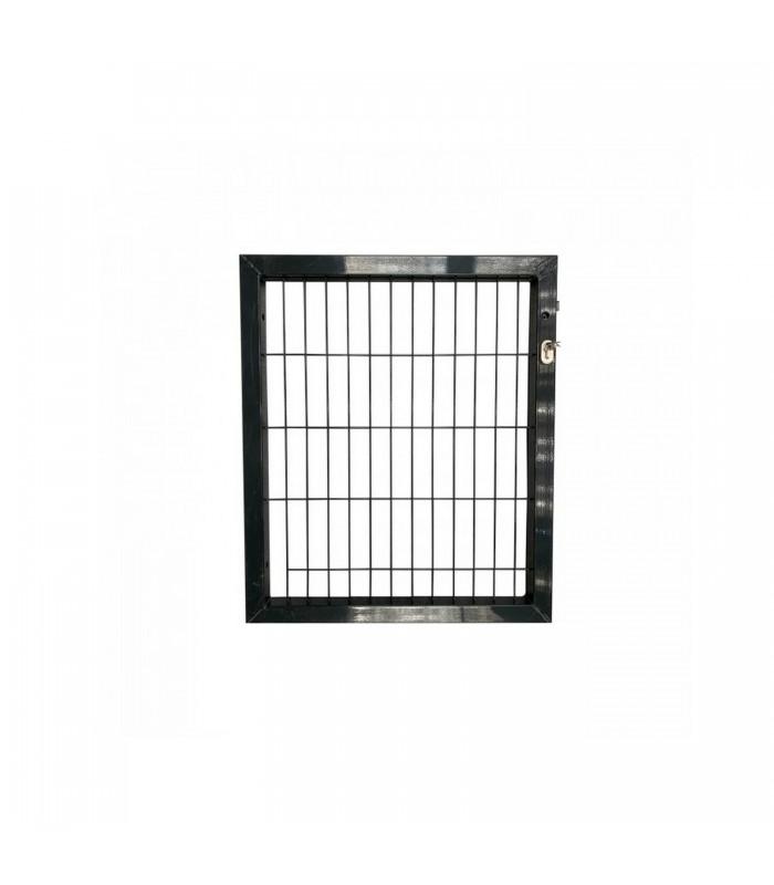Portillon pour grillage rigide anthracite RAL7016 - largeur 100cm - acier galvanisé plastifié_0