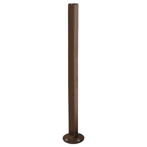 POTELET INCLINABLE AMORTICHOC INOX BROSSÉ - ZINC MARRON 8017 - PROCITY