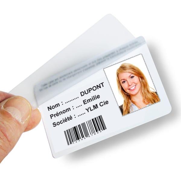 Film protecteur adhésif pour cartes 86 x 54 mm - PVC souple - Conditionnement par 100_0