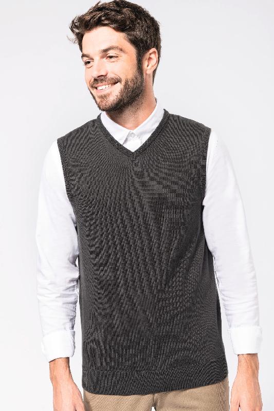 Pull col V sans manches - Kariban - Réf: K969 - 50% coton / 50% acrylique - Plusieurs tailles et couleurs disponibles_0