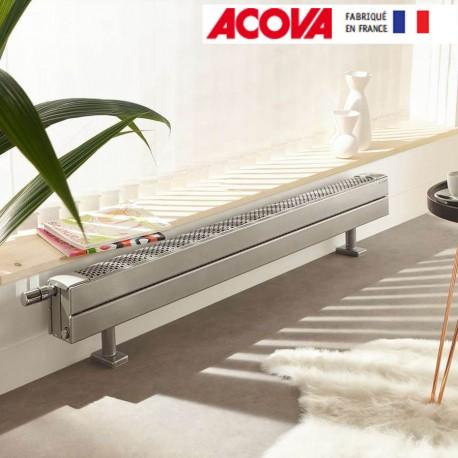 RADIATEUR CHAUFFAGE CENTRAL ACOVA FASSANE PACK PLINTHE DOUBLE À AILETTES 1664W CLXD-029-160