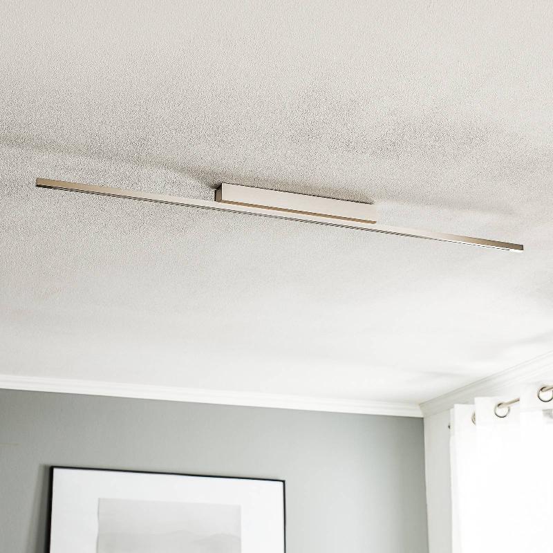 QUITANI PLAFONNIER LED TOLU, NICKEL, LONGUEUR 118 CM