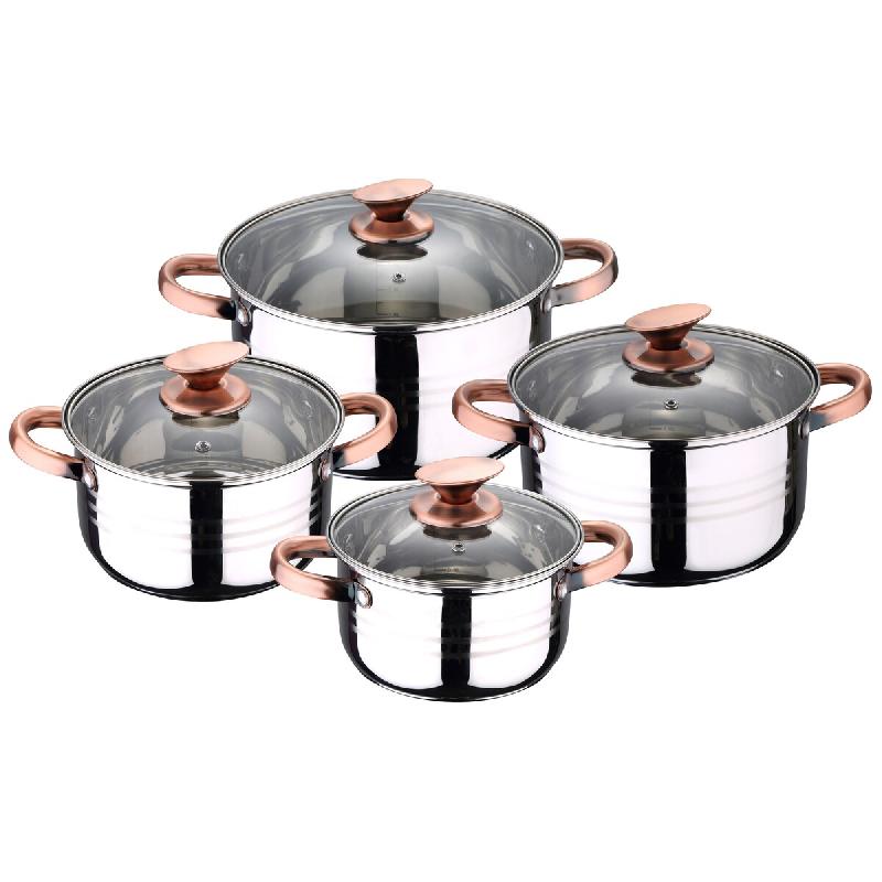San Ignacio - Batterie de cuisine Nona 16/18/20/24 cm en acier inoxydable compatible induction - multi-matériau Q2762_0