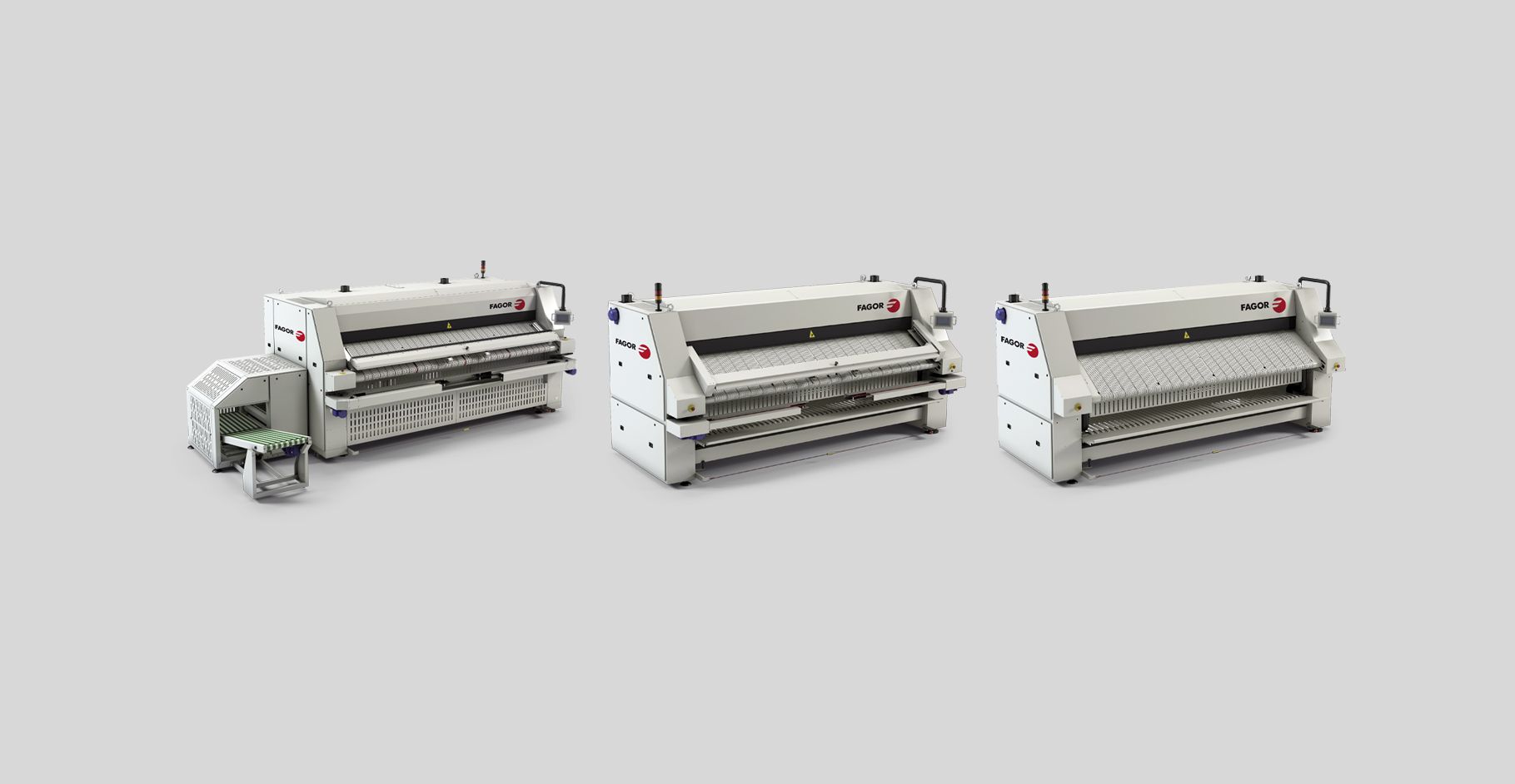 Sécheuse-repasseuse compacte Fagor - rouleaux 600, 800, 1000 mm avec plieur intégré_0