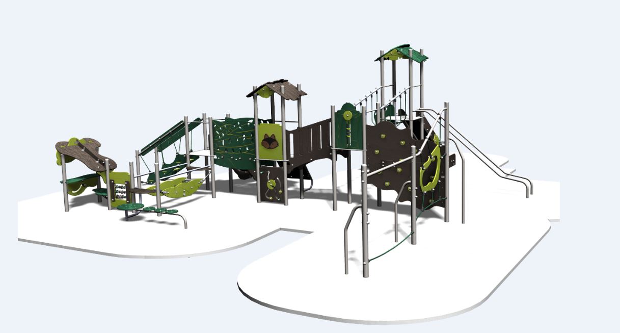 Structure de jeux combinée Amazone 4 tours - AMA41502I - CREA Équipements - pour enfants de 2 à 10 ans - capacité 45 enfants_0