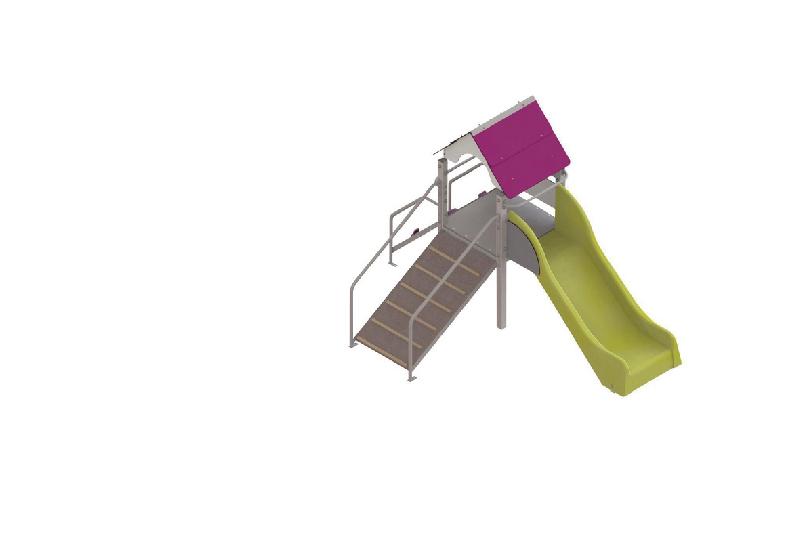 STRUCTURE FRIPOUNETTE BABY-GRIMPE- ACIER - PLATINES- POLY - GRIS/PRUNE-WIKI CAT - MANUTAN COLLECTIVITÉS