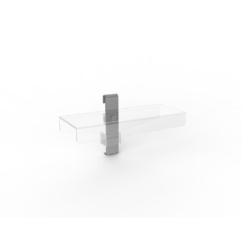 Support lunettes plexi transparent accroche grise L 20 x p 11.2 x h 11.1 cm_0