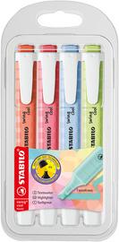 SURLIGNEUR SWING COOL PASTEL EDITION, ÉTUI PET DE 4 - LOT DE 4