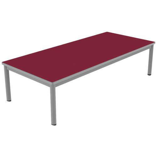 TABLE CARÉLIE MOB 180X80 T1 STRA POLYURÉ. CERISE GRIS/9006 - MOBIDECOR