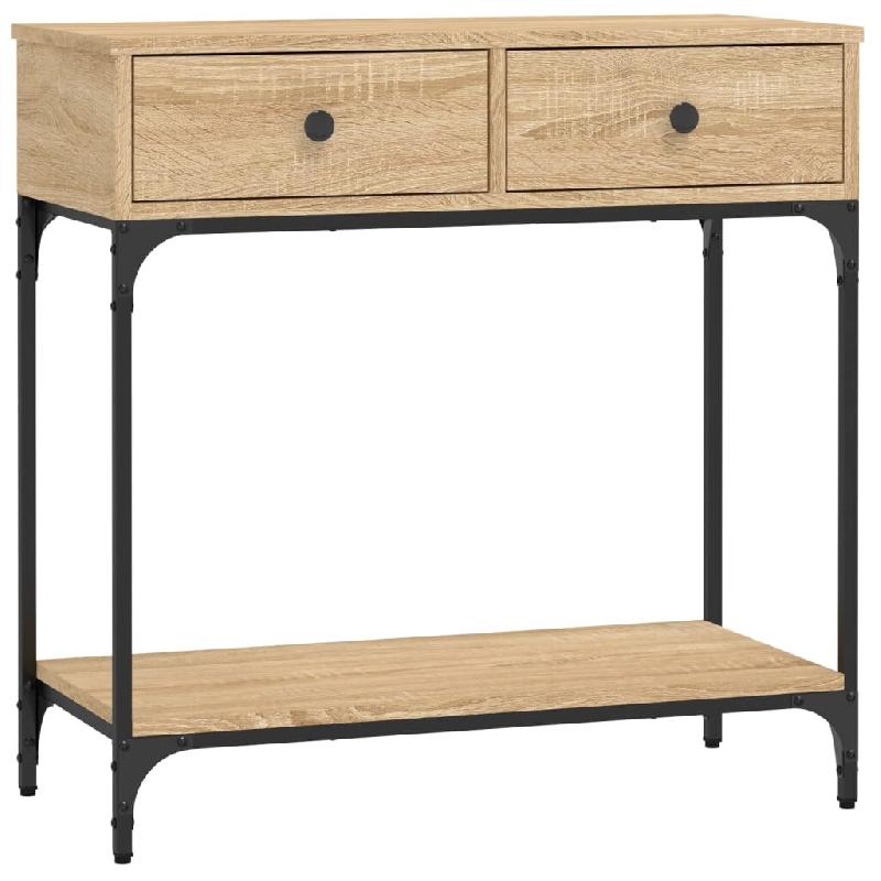 Table console chêne sonoma 75x34,5x75 cm bois d'ingénierie Modèle Orion Riviera - 833399_0
