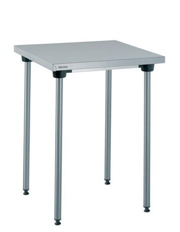 TABLE INOX CENTRALE SANS ÉTAGÈRE 60 X 60 CM