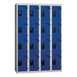 Vestiaires 4 cases x 4 colonnes - En kit - Bleu - Largeur 120cm PROVOST - bleu acier 207001810_0