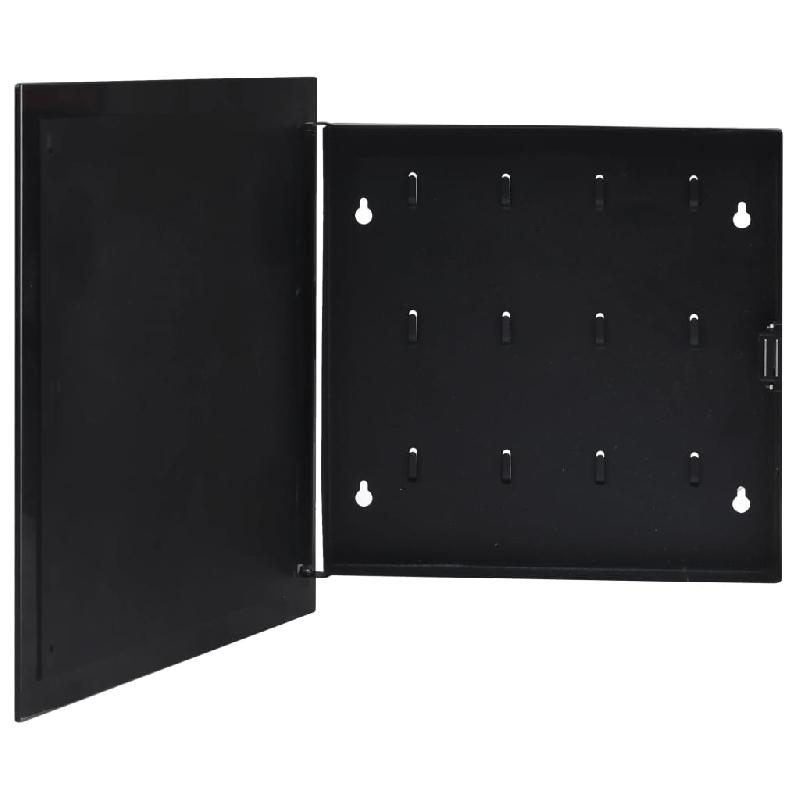 Vidaxl boîte à clés avec panneau magnétique noir 35x35x5,5 cm 322777_0