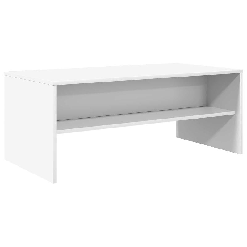 VidaXL Table basse Blanc 100 x 50 x 40 cm Bois d'ingénierie Modèle Atlas Office Pro Concept - 8000284_0