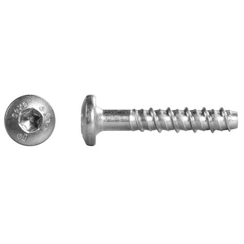 VIS À BÉTON - TÊTE PLATE BOMBÉE - ZINGUÉ - TORX - 6X50 MM - 100 PIÈCES - R-LX RAWL