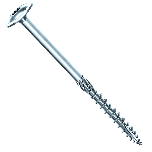 VIS BOIS ROCKET CHARPENTE TÊTE PLATE LARGE TORX ZINGUÉ FILETAGE PARTIEL 8X260/100 MM BOÎTE DE 50