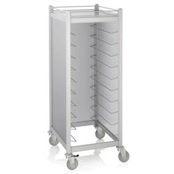 WAS Germany - Chariot pour plateaux GN Trolley Cucina, pour GN 1/1, argenté, 66,5 x 82 x 168 cm, Aluminium (1963533) - argenté aluminium 4044925102162_0