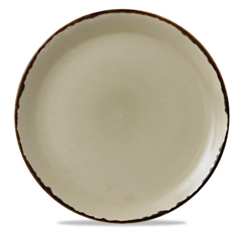 ASSIETTE COUPE PLATE ROND BEIGE PORCELAINE Ø 28,8 CM HARVEST DUDSON