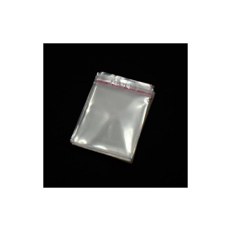 1000 sachets plastique à rabat autocollant 5.5x5cm - cristal transparent - Grossiste présentoir - Réf. 5691_0