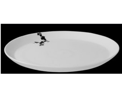 2 GRANDES ASSIETTES PORCELAINE LIERRE