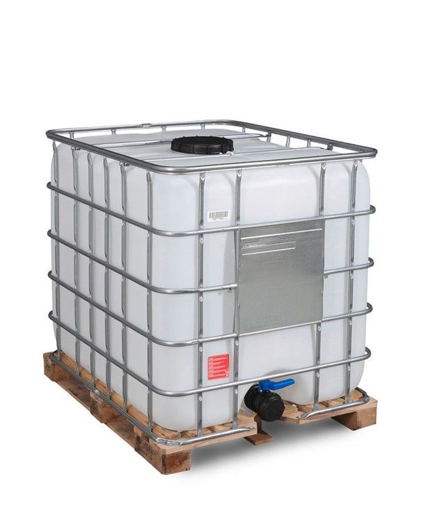 266177W - Cuve Recobulk IBC 1000 Litres - Palette Bois, Ouverture DN 225, Sortie DN 50_0