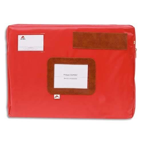 ALBA Pochette navette à soufflet, en polyester, coloris rouge - 3129710003785_0