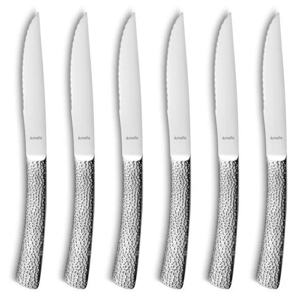 Amefa Coffret 6 couteaux à steak Bongo XL - Format XL acier coutellerie - argenté inox 3546698700466_0
