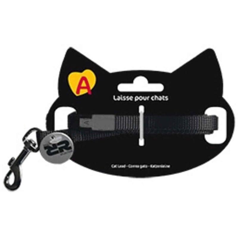 LAISSE BASIC DE 1,2M POUR CHAT - NOIR - ANIMALIS