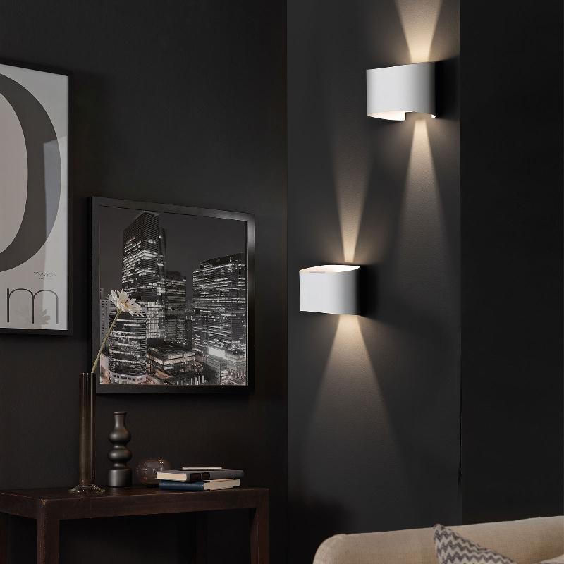 FISCHER & HONSEL APPLIQUE LED WALL, À 2 LAMPES, RONDE, BLANCHE
